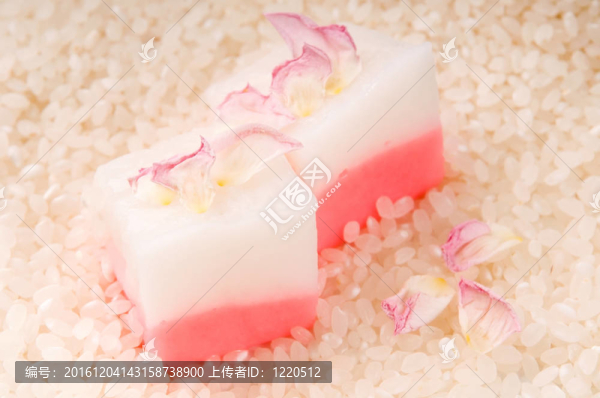 日本的甜點；麻糬的玫瑰