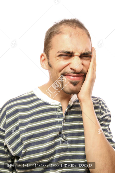 牙齒疼痛的人