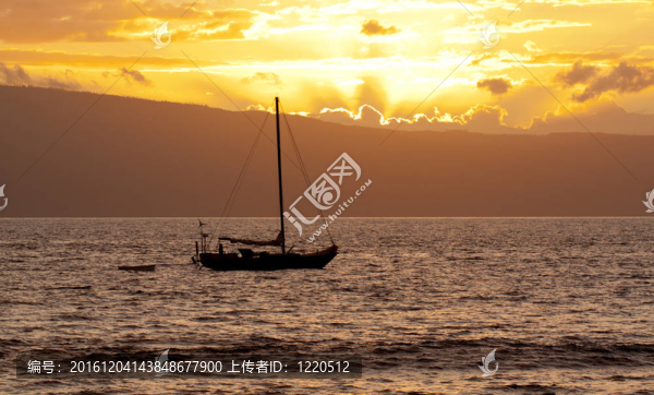 船與海洋日落