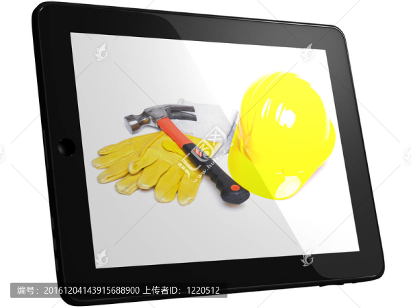 平板電腦屏幕上的工具