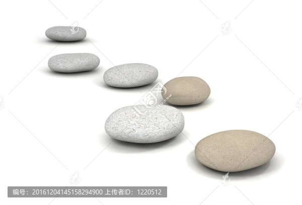 3d石金字塔在白色背景