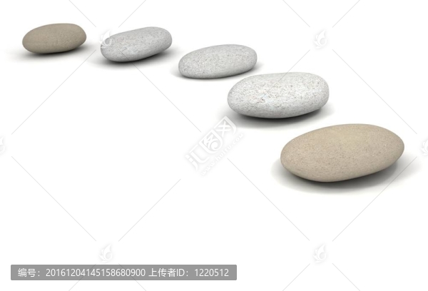 3d石金字塔在白色背景