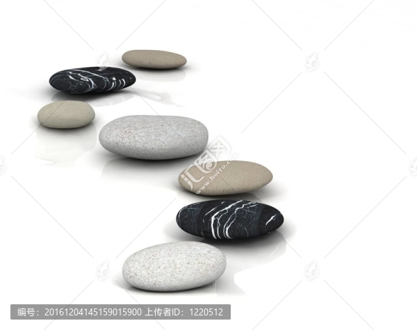 3d石金字塔在白色背景