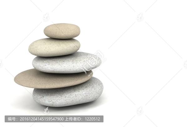 3d石金字塔在白色背景