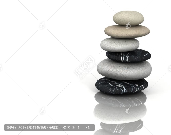 3d石金字塔在白色背景