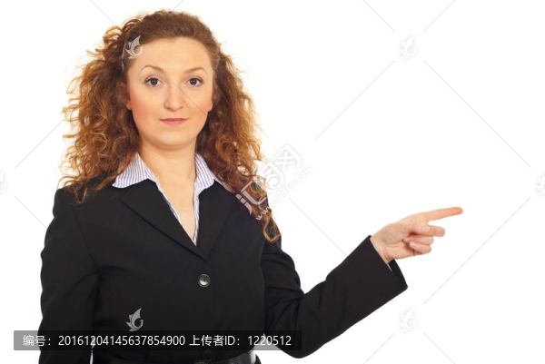 商業(yè)女性指向右側(cè)