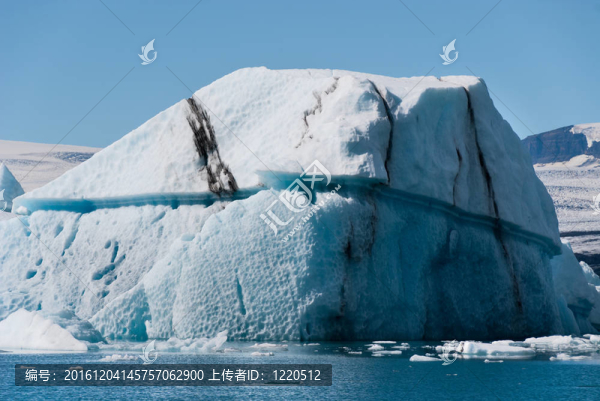 在冰島jokulsarlon湖