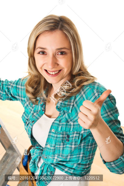 女人在工作