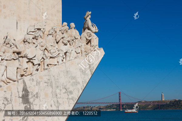 在Lisbon的Padrao,dos,Descobrimentos；葡萄牙