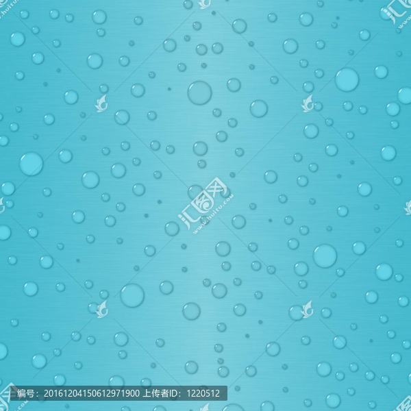 水滴在明亮的藍(lán)色漸變背景