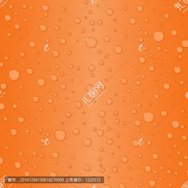 水滴在橙色漸變背景