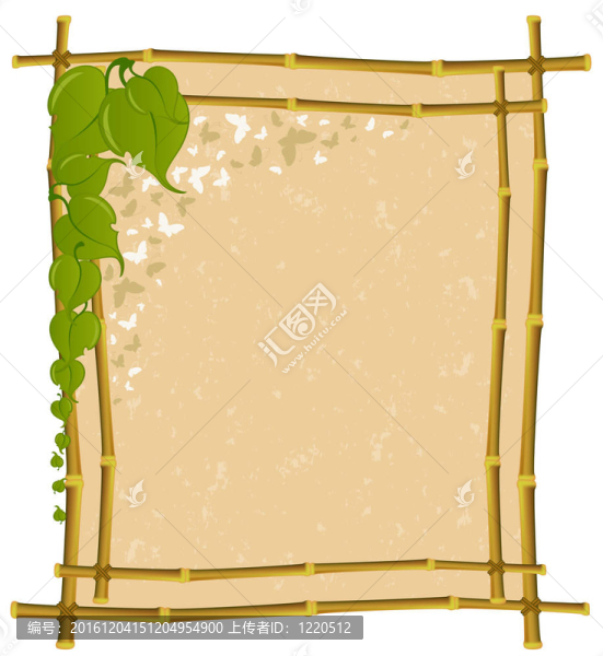 美麗的框架從樹(shù)葉