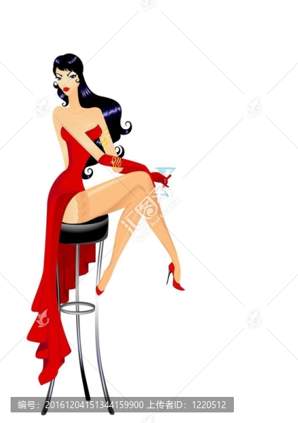 穿紅衣服的漂亮女人