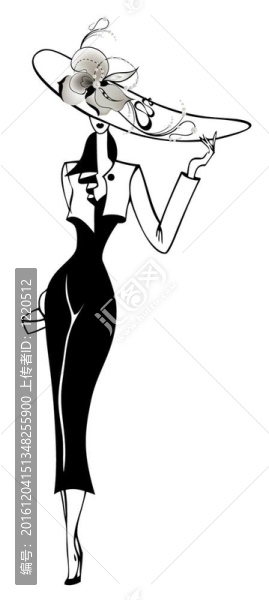 戴帽子的漂亮女人