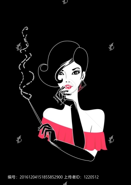帶雪茄的年輕女人