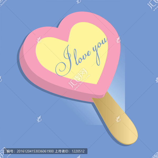 心；冰淇淋；棒棒糖