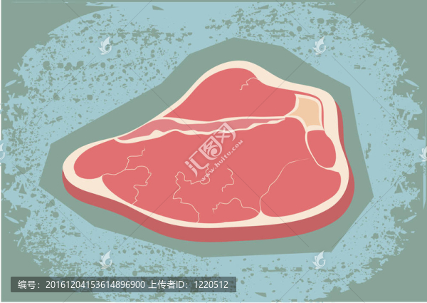 生肉片插畫