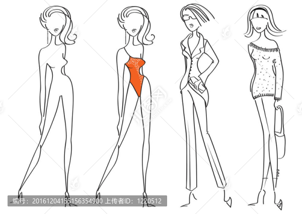 時(shí)尚女士服裝設(shè)計(jì)圖