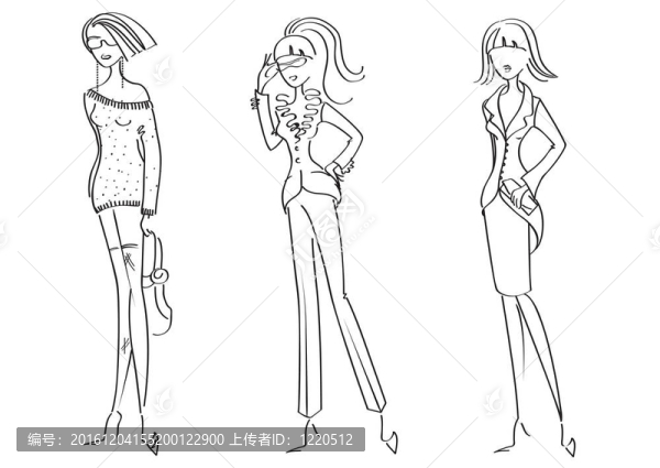 時尚女士服裝設(shè)計圖