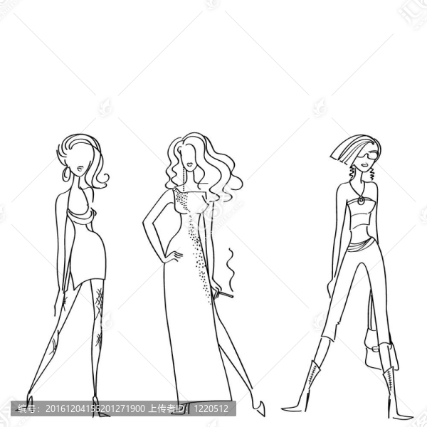 時(shí)尚女士服裝設(shè)計(jì)圖