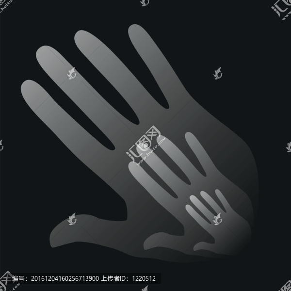 家庭支持與愛向量。