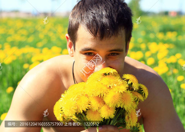 人與花。