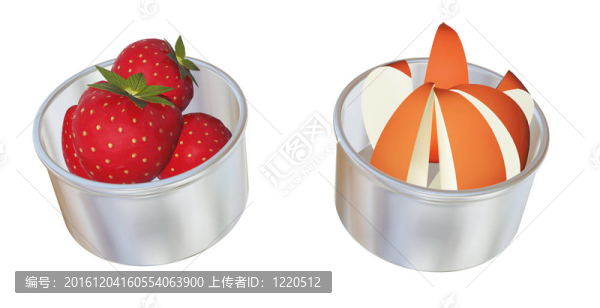鋁或不銹鋼甜品杯全草莓