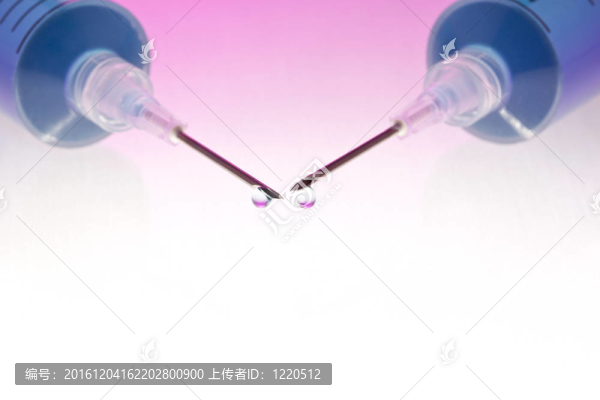 藍色藥物準備使用