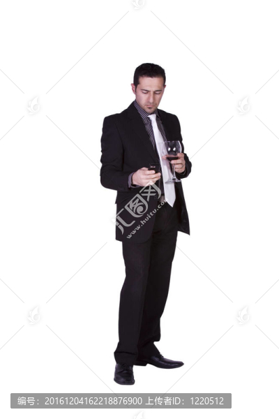 商人用一杯飲料發(fā)短信