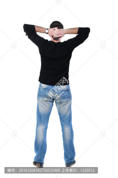 年輕人向前看。后視圖