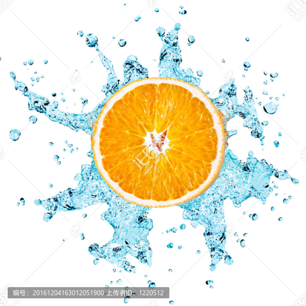 橙色和水