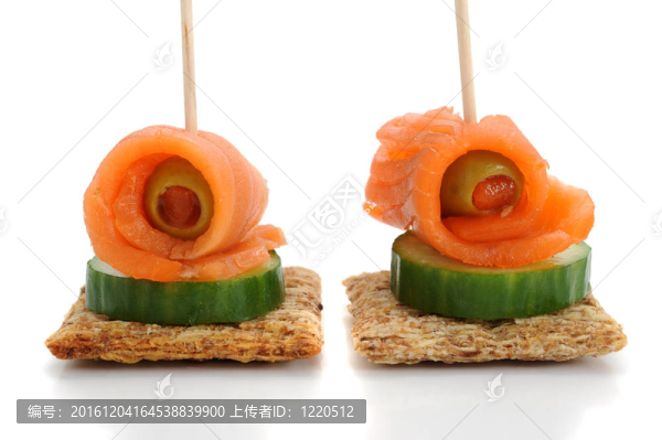 煙熏三文魚小吃