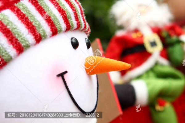 Santa和snowm圣誕背景