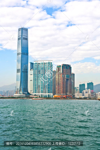 多云的香港濱水區(qū)