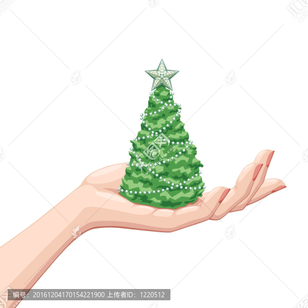 棕櫚樹上的圣誕樹