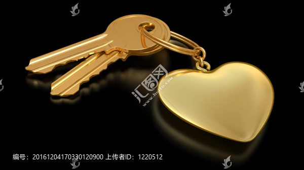 兩個金鑰匙和心