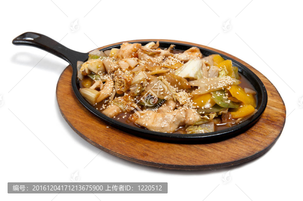 煎鍋上的蔬菜烤肉