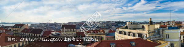 Lisbon全景；葡萄牙
