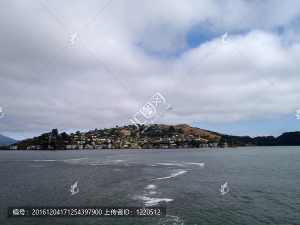 鹽淡水混合在海灣與Marin的距離