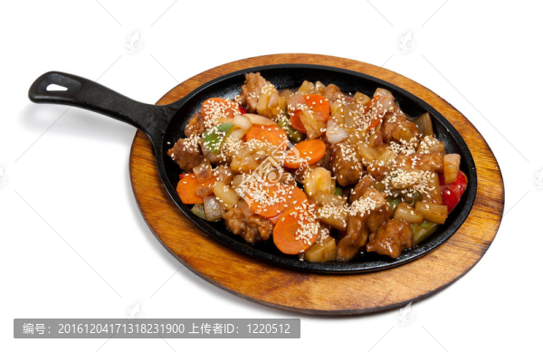 煎鍋上的蔬菜烤肉