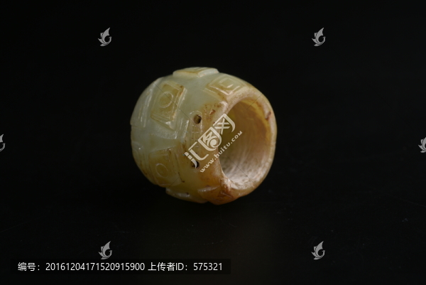 商代玉器,商代人面紋玉射