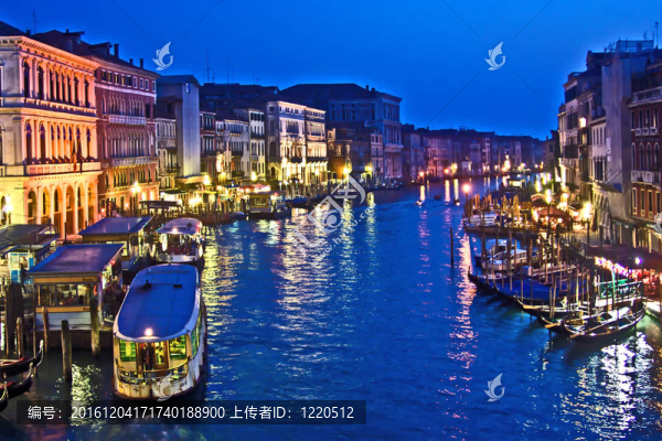 晚上在威尼斯Canale,Grande