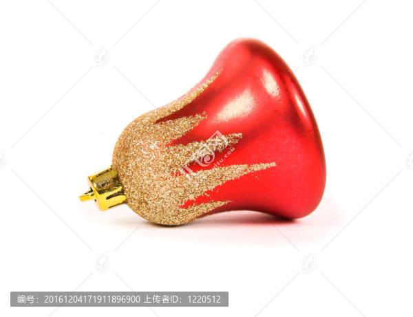 帶紅絲帶的圣誕鈴鐺
