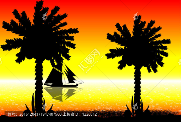海灘上的日落