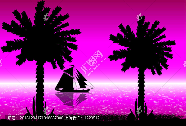海灘上的日落