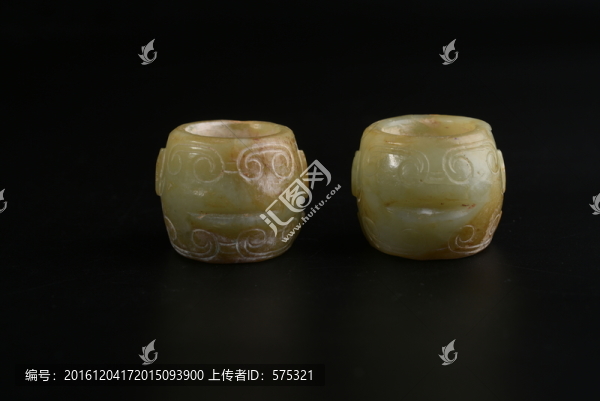 商代玉器,商代人面紋玉射