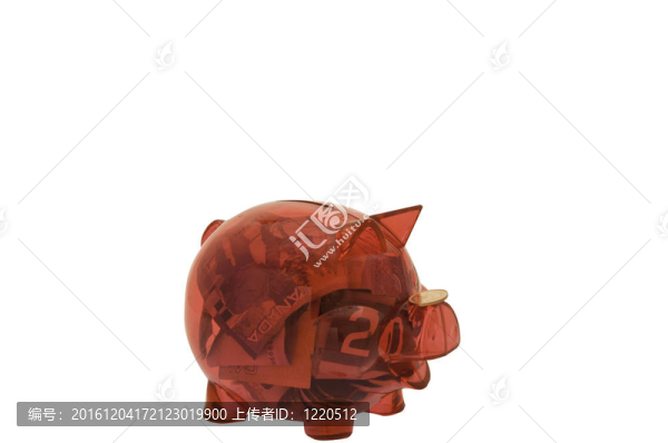 透明粉紅存錢罐
