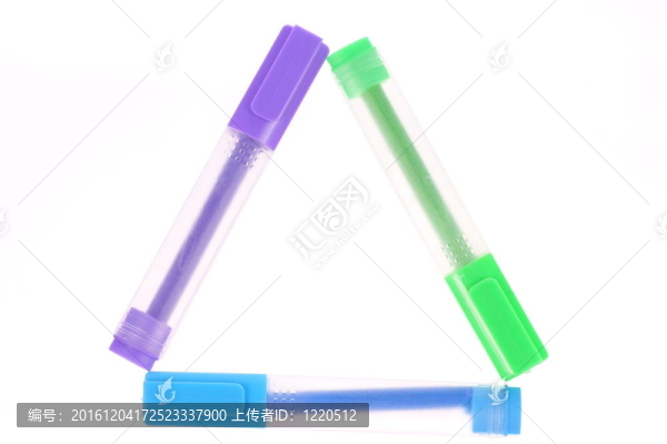 白色背景上的彩色標(biāo)記。