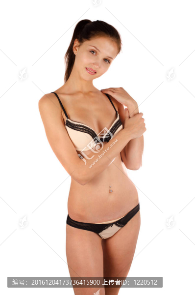 穿著內(nèi)衣的漂亮女孩