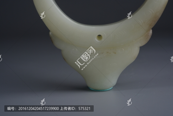 周朝玉器,白玉,牛頭